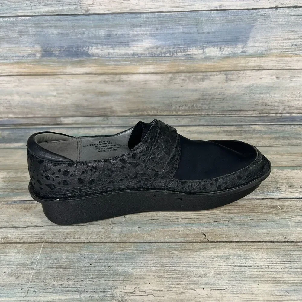 Alegria Womens Size 37 Dream Fit Black Leather Neoprene Dena DEN-435 Shoes‎